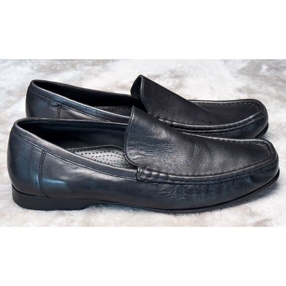 Cole Haan Black Leather Moccasin Slip On Loafers Mens Size 10 - Picture 10 of 15